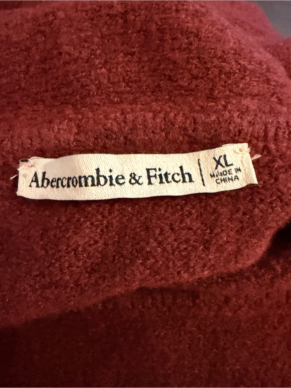 Abercrombie & Fitch Off-the-Shoulder Sweater in Wine Red - Picture 5 of 5